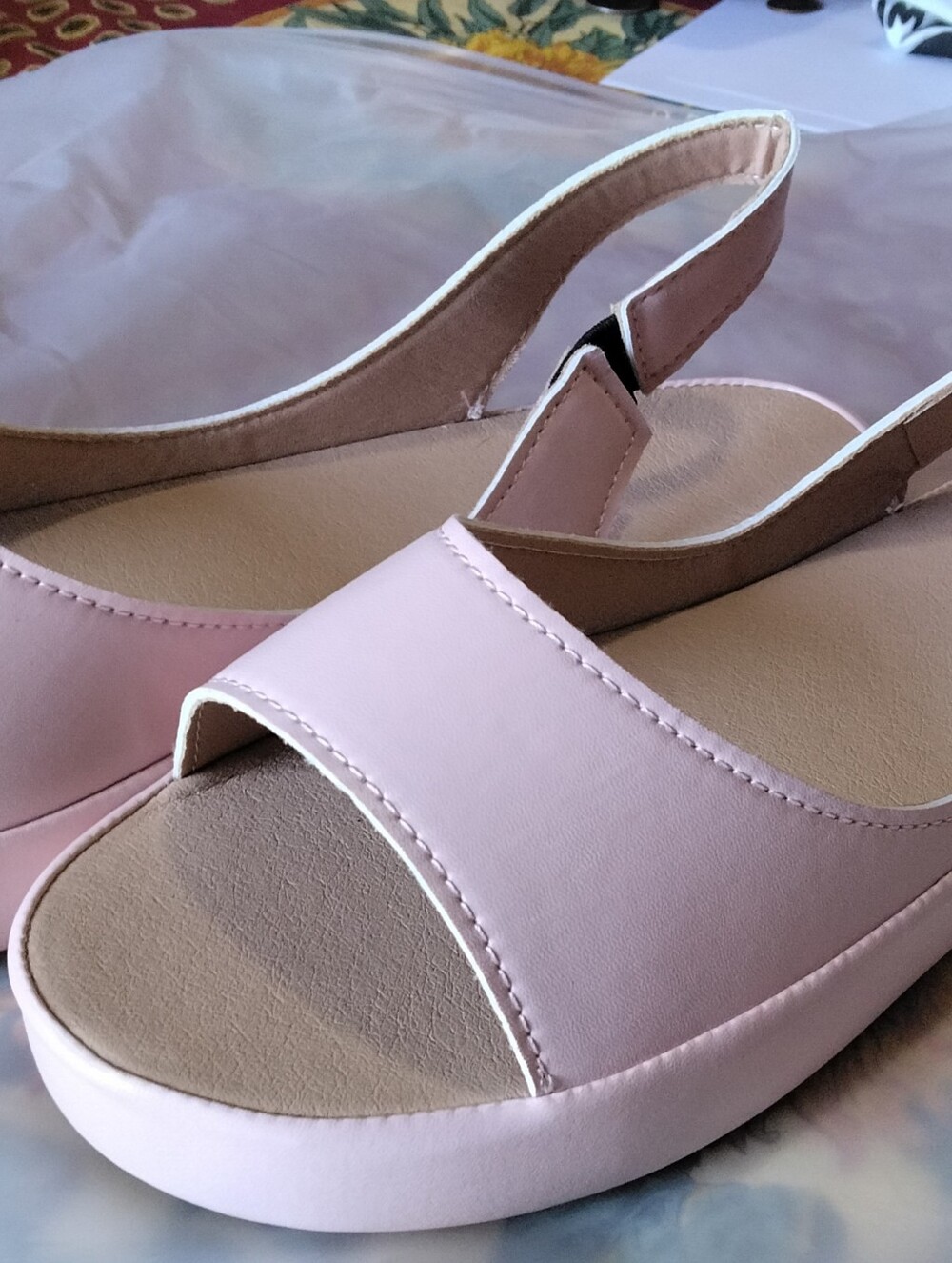 Women’s Blush Pink Slingback Comfort Clog Sandals